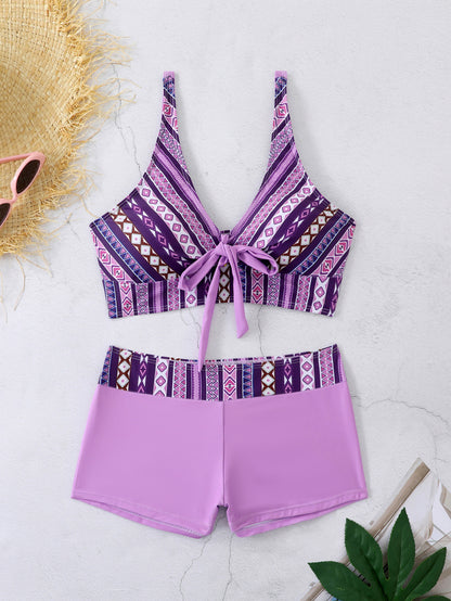 🏊‍👙【S-5XL】Časově omezená sleva 50 %🌴 Elegantní plavky s potiskem pro větší velikosti