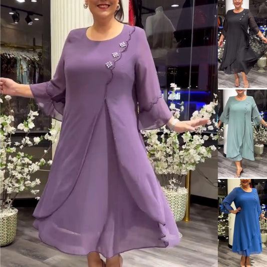💟【S-5XL】👗2026 Nowe sukienki z szyfonu wysokiej jakości_4235053