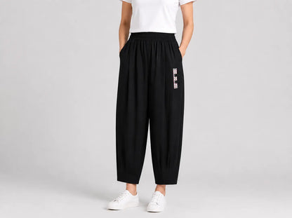🔥【M–4XL】 👖 Lahke in zračne poletne hlače iz bombaža in lana - moderne ležerne hlače do gležnjev