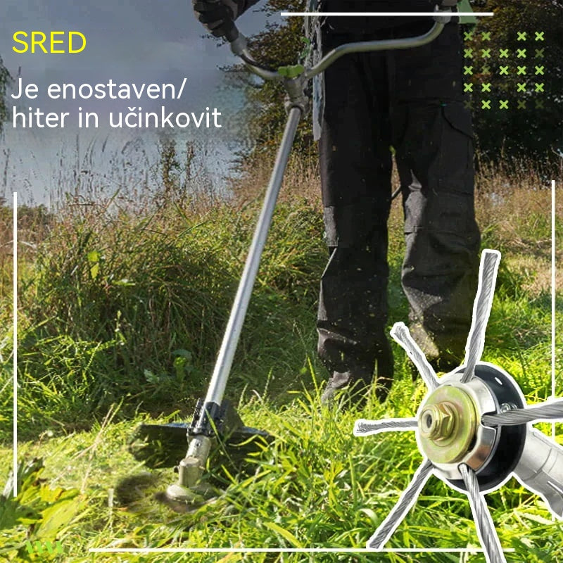 🔥✨【Kupite 1, dobite 1 gratis: 2 kosa】🔥 Zamenljiva rezalna glava za kosilnico/obrezovalnik grmovja - Jeklena rezalna glava za košnjo trave 🌿✂️⚙️