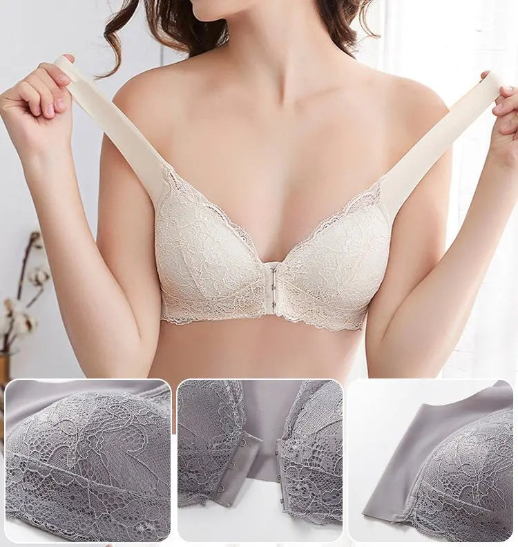 【Clearance sale】🔥 Kupte 1 a získáte 1 🔥 Krajková podprsenka velké velikosti bez přední spony s kosticí