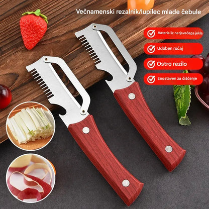 ✅ Kupite enega, dobite enega gratis (2 izdelka) 🧅🔪 3-v-1 večnamenski kuhinjski lupilnik: lupi, reže in odpira kozarce! 🔥