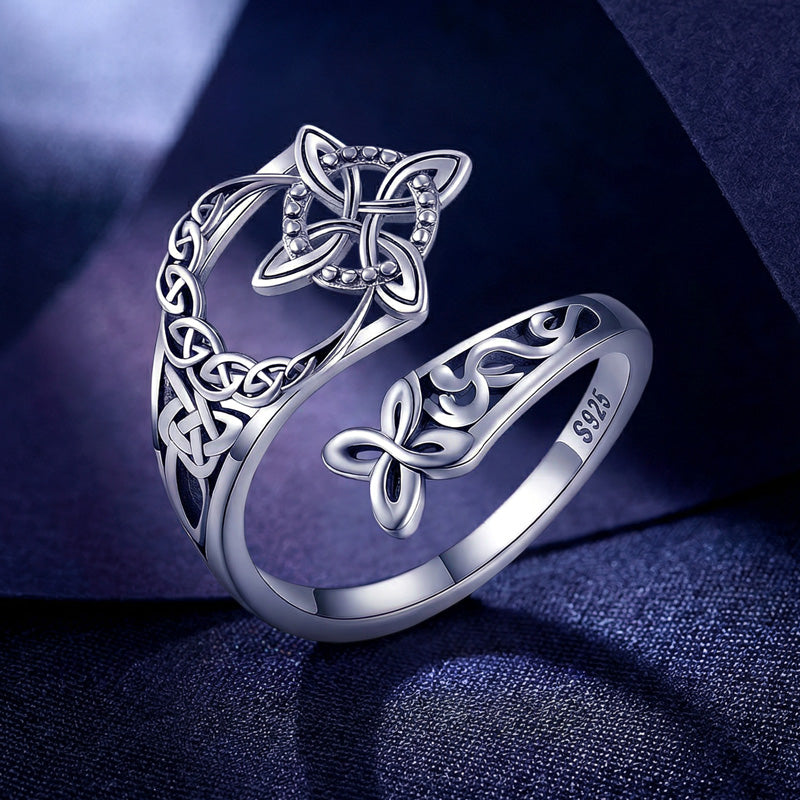 [Kupte 1, dostanete 1 zdarma] Nastavitelný prsten s keltským čarodějnickým uzlem – Nekonečno, síla a styl na dosah ruky ✨💍 4242198