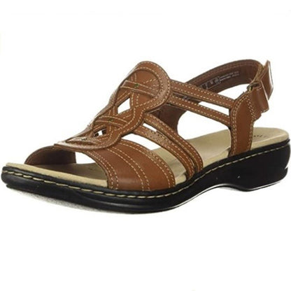 ☀️👡【35-43】Sandalias planas de cuero suaves y cómodas para mujer, ideales para uso diario.