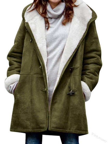🐏🥼💖【Nueva colección de invierno 43% de descuento】2025 Abrigo de mujer elegante y cálido de ante con forro polar, S-5XL, abrigo de invierno/para el día a día
