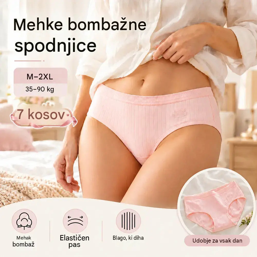 ⭐🔥【Paket 7】Žensko antibakterijsko spodnje perilo z visokim pasom-primerno za ženske s telesno težo 70–180 kg