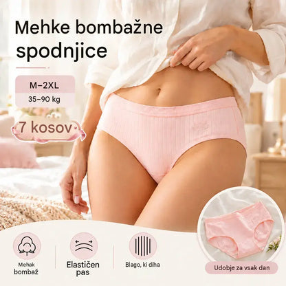⭐🔥【Paket 7】Žensko antibakterijsko spodnje perilo z visokim pasom-primerno za ženske s telesno težo 70–180 kg