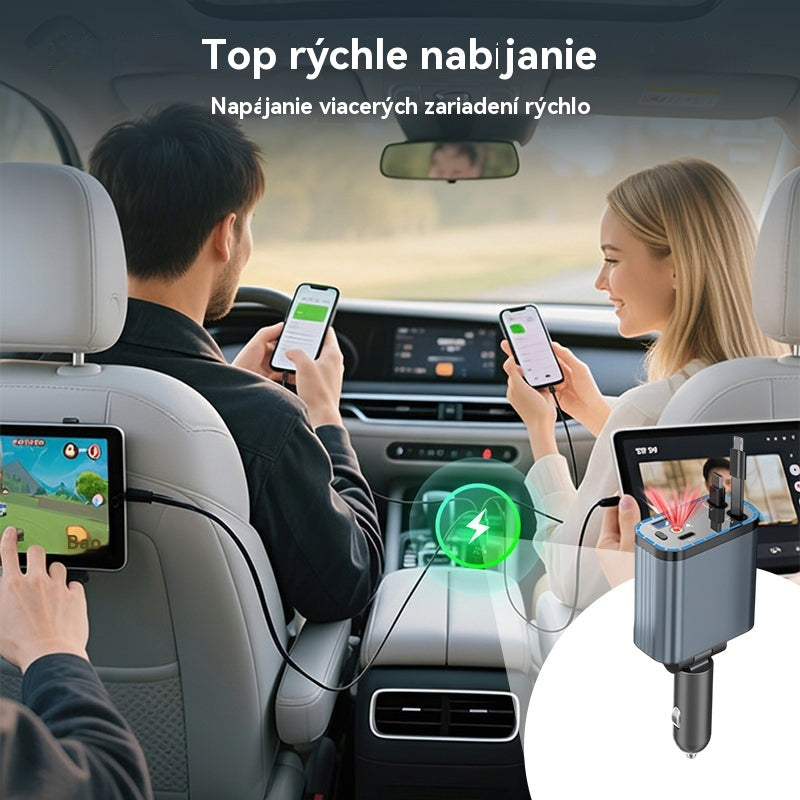 ⚡✨【Kupite 1 in dobite 1 brezplačno】 Ultra-hiter avtomobilski polnilnik: dva izvlečna USB-C vrata s Starlight ambientalno osvetlitvijo in inteligentno varnostno zaščito 🚗💫