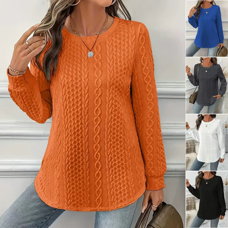 ✨❤️【L-6XL】Dámský volný jednobarevný svetr, ideální na podzim a zimu 4213318