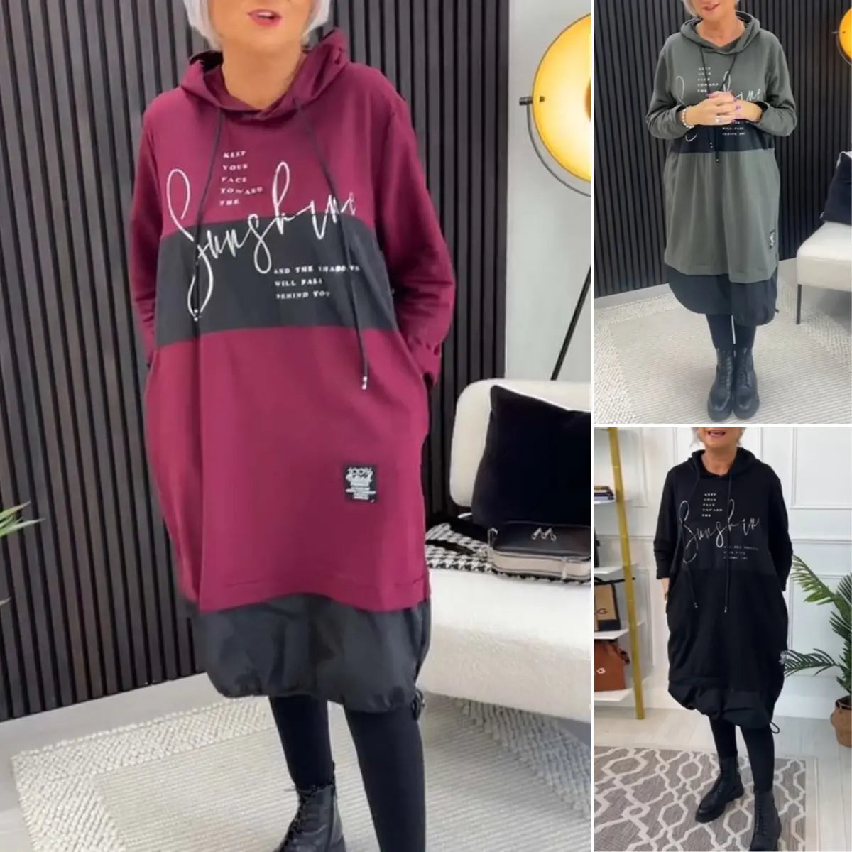 🔥🔥【S-5XL】2026 Nuevo vestido con estampado grande de moda de otoño e invierno