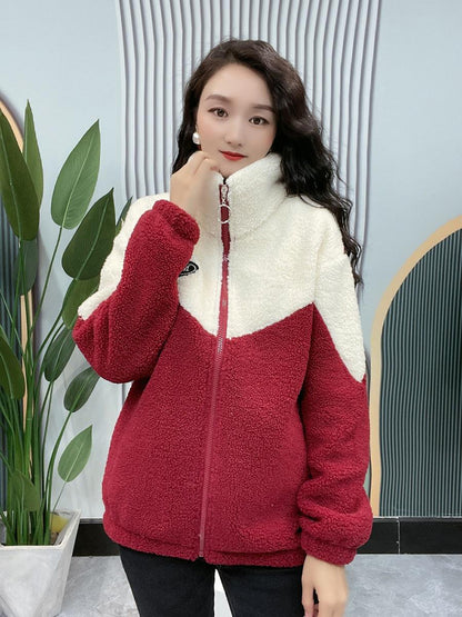 🔥🐏【M-4XL】Zimowa kurtka polarowa, wzmocniona kurtka z bawełny jagnięcej, ciepła kurtka