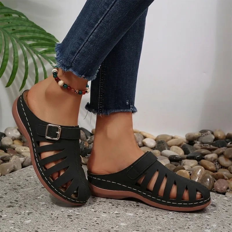 👡 Poletni čevlji iz perforiranega usnja, zapenjanje na ježka, ergonomski podplat proti utrujenosti, velikosti 36-43! ☀️✨