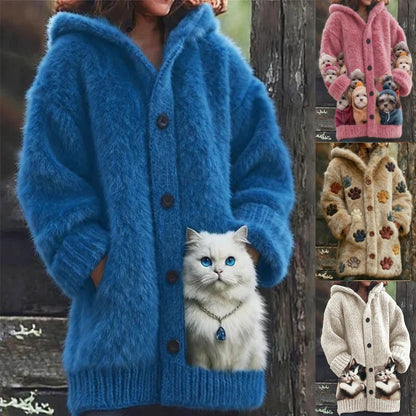 【S-5XL】Chaqueta con capucha y estampado animal para mujer, moderna y bonita. 4205828