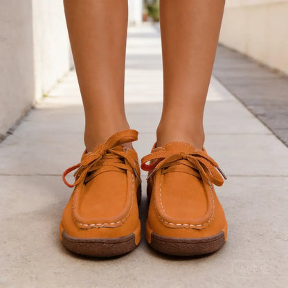 🔥【DESCUENTO DEL 45 %】Nuevas zapatillas de cuero con cordones para el tiempo libre del año 2026.