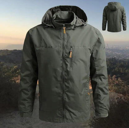 💥【M–5XL】Moška vetrovna in vodoodporna jakna s kapuco