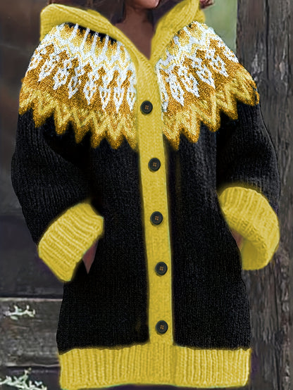 【S~5XL】✨Elegantna šarena jakna s kapuljačom i retro printom