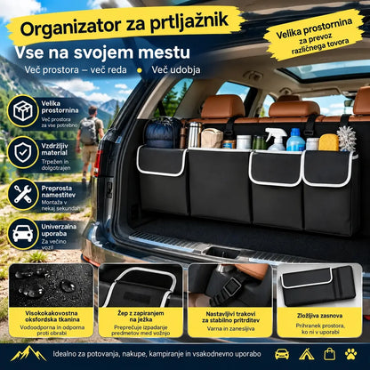 ⏳Časovno omejena ponudba⏰ Viseča torba za prtljažnik – velika prostornina, prihranek prostora, izdelana iz trpežne tkanine Oxford🚗
