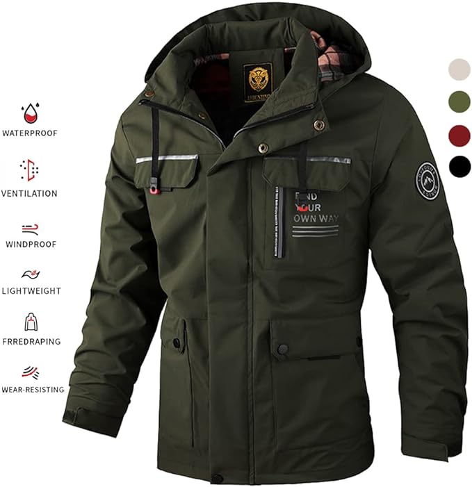 🔥【Promocja odzieży zimowej‼】 【M-6XL】Jesień i zima męska gruba ciepła wiatroszczelna i wodoodporna kurtka