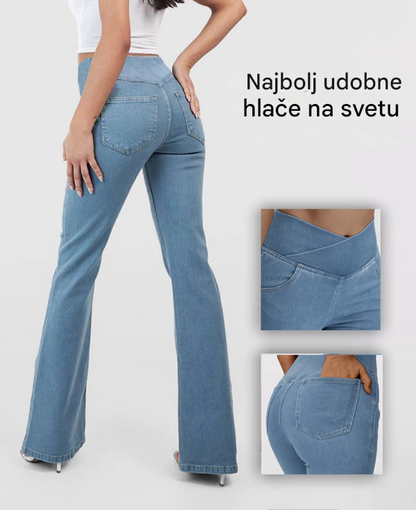 👖✨Vroča uspešnica - kavbojke z visokim pasom, ki vitke in oblikujejo zadnjico💖