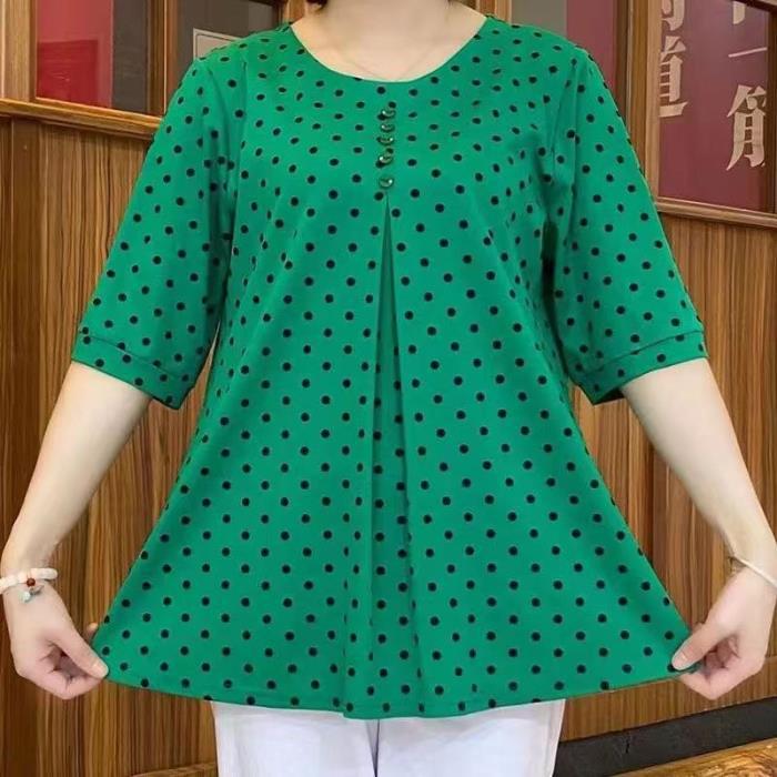 ✨【50% de Descuento】💞【L-5XL】Nueva camisa con estampado de lunares 2026