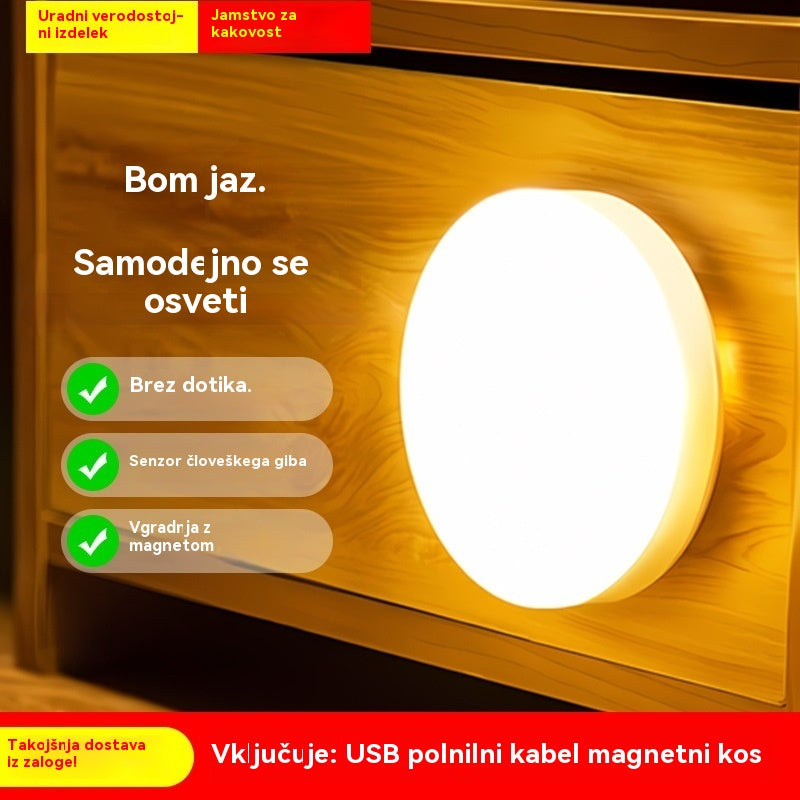 🏡💡【Kupite 2, dobite 2 gratis】Pametna LED lučka, ki zazna človeško telo, enostavna za polnjenje in praktična