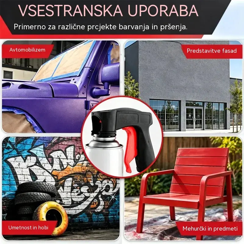 🔥Kupi 1, drugega dobiš brezplačno🔥🎨🔧 Dodatni ročaj za razpršilne barve | Ergonomski oprijem za barvanje avtomobilov, sten in domače mojstrenje