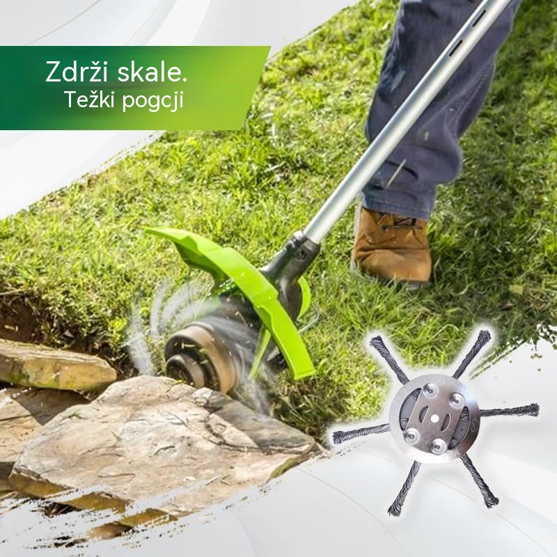 🔥✨【Kupite 1, dobite 1 gratis: 2 kosa】🔥 Zamenljiva rezalna glava za kosilnico/obrezovalnik grmovja - Jeklena rezalna glava za košnjo trave 🌿✂️⚙️