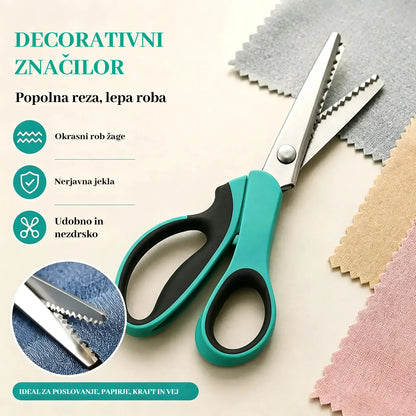 ✂️ Tijeras dentadas profesionales - Tijeras de tela afiladas y dentadas