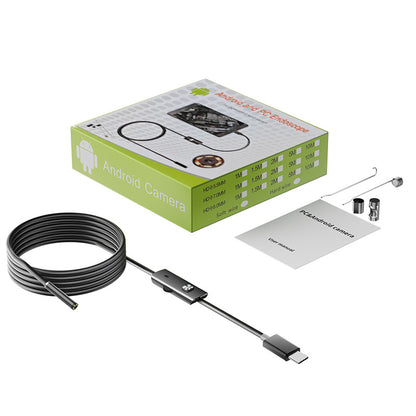 📱[5 m]Čisto nov 7-milimetrski industrijski endoskop z neposrednim priključkom kamere tipa C, združljiv s telefoni Android (vodoodporen endoskop)