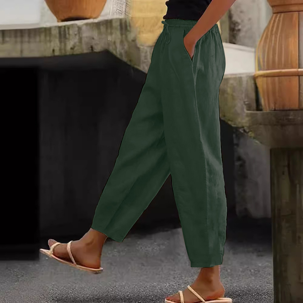 😍Poslední den akce - sleva 50 %💕【S-5XL】Dámské ležérní kalhoty z bavlny a lnu