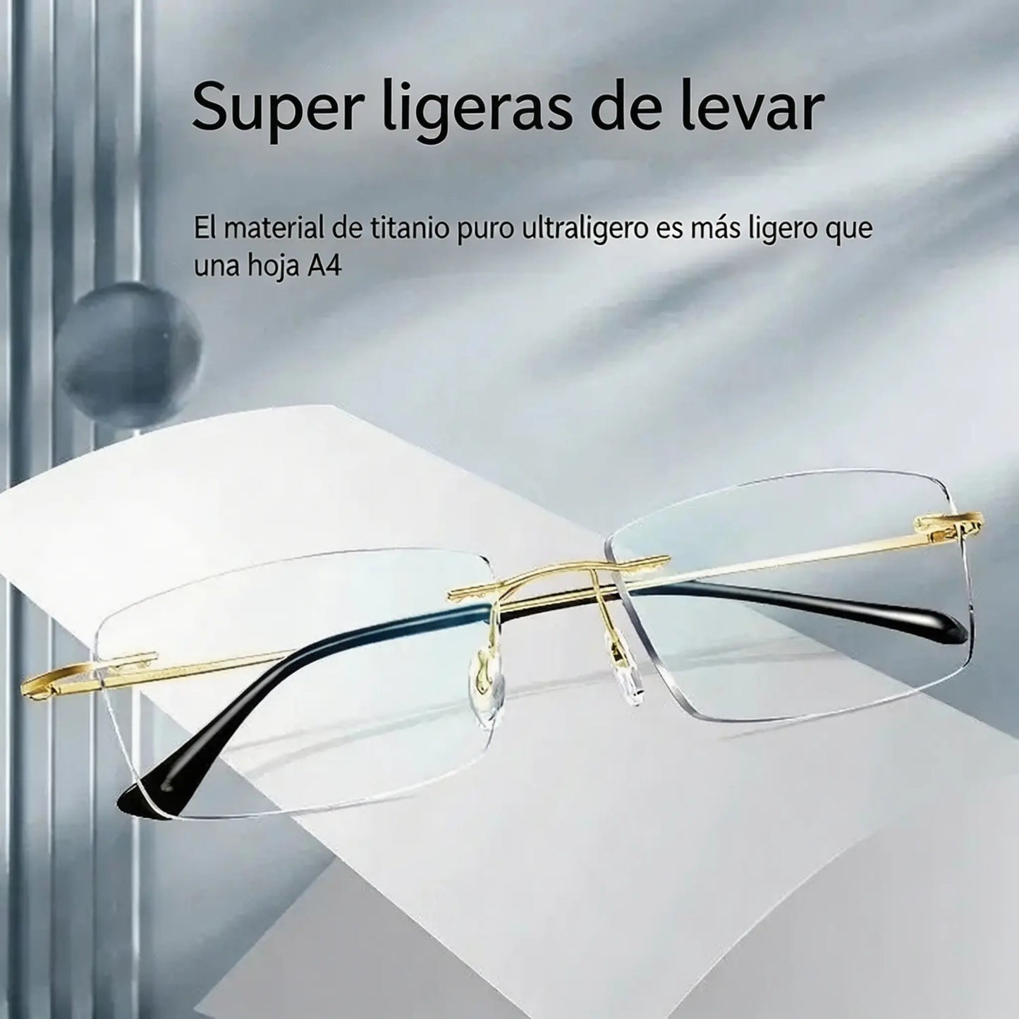 👓 Gafas profesionales sin montura de alta calidad, extremadamente ligeras y de alta claridad, con protección contra la luz azul. Diseño unisex. ✨