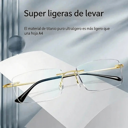 👓 Gafas profesionales sin montura de alta calidad, extremadamente ligeras y de alta claridad, con protección contra la luz azul. Diseño unisex. ✨