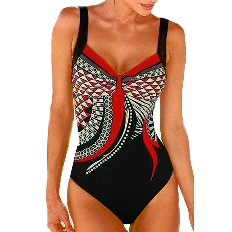 【S-3XL】Nove enodelne kopalke z vintage vzorcem 2026 Nove enodelne kopalke z vintage tiskom
