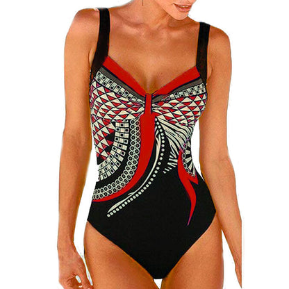 【S-3XL】Nove enodelne kopalke z vintage vzorcem 2026 Nove enodelne kopalke z vintage tiskom