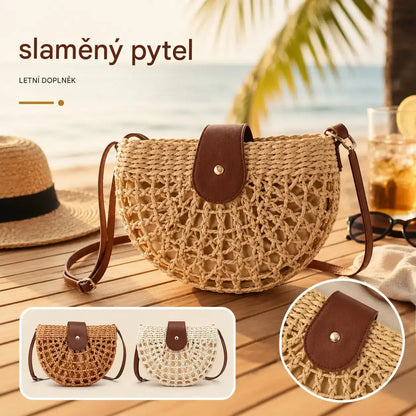 👜 ČASOVĚ OMEZENÁ SLEVA 50 %! ✨ Tkaná crossbody kabelka – boho styl, ručně tkaná, nastavitelná, lehká ✨