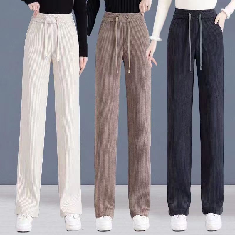【M-3XL】 Nove žametne priložnostne hlače s širokimi nogami, zelo udobne za nošenje.