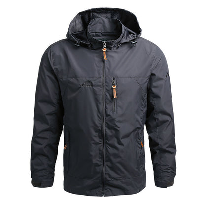 💥【M–5XL】Moška vetrovna in vodoodporna jakna s kapuco