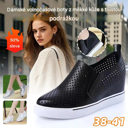 🔥【velikosti 34–41】Nová kolekce dámských bot z měkké kůže s tlustou podrážkou pro každodenní nošení, rok 2026