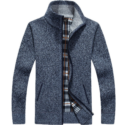 🍁 [M~3XL] Nov jesenski in zimski moški ohlapen pulover z ovratnikom in zadrgo velika velikost