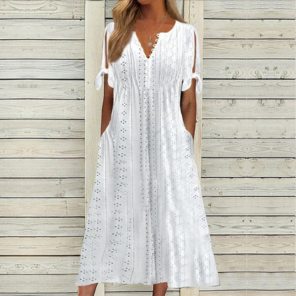 🏆【Legkeresettebb termékek】[S-5XL]👗Egyszerű és gyönyörű egyszínű ruha