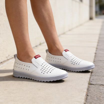 【39-44】Nuevos zapatos casuales de cuero calado para hombre, verano 2026