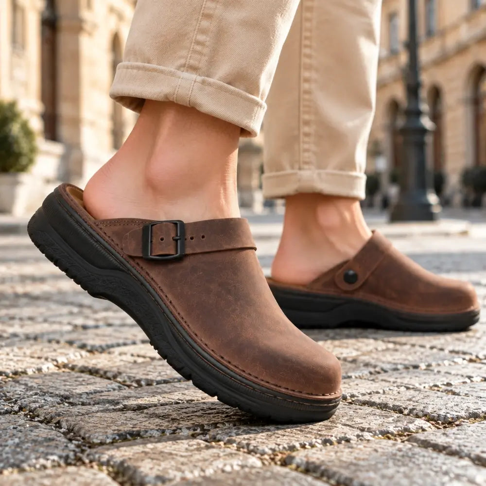 😎Poslední den 50% sleva🔥【38-48】😎 Unisex multifunkční ležérní pantofle z pravé kůže s měkkou podrážkou