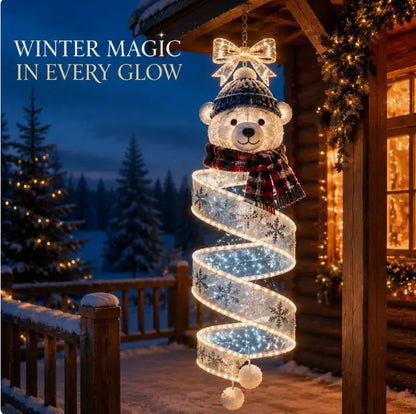 🎄 Colección de luces LED colgantes en espiral con magia navideña ✨