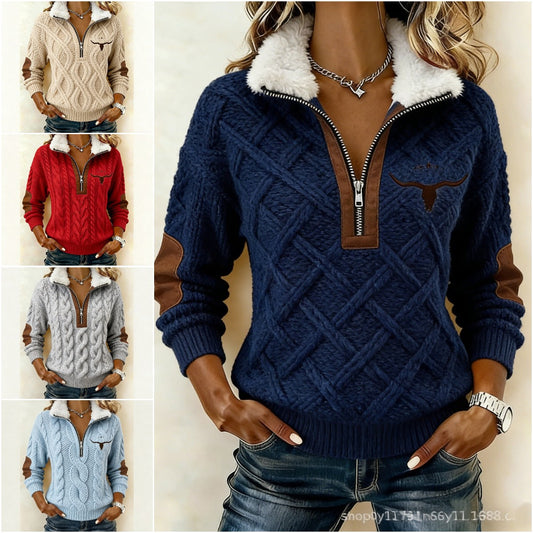 🏆【S-3XL】Niespodzianka na ograniczony czas: 50% zniżki!🔥🔥 Bluza z długim rękawem i nadrukiem oraz futrzany kardigan 4218163