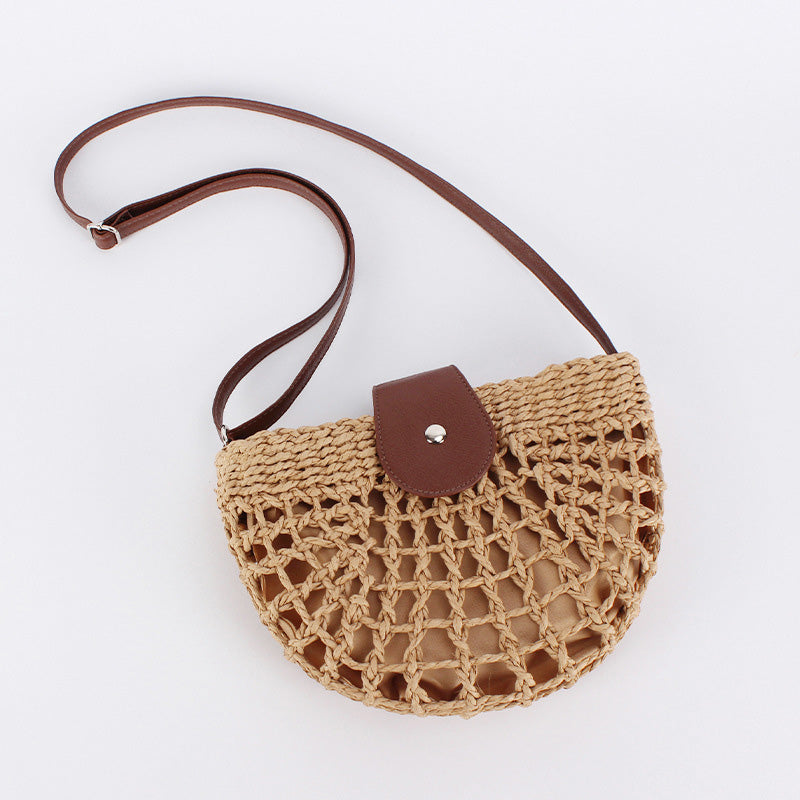 👜 ČASOVĚ OMEZENÁ SLEVA 50 %! ✨ Tkaná crossbody kabelka – boho styl, ručně tkaná, nastavitelná, lehká ✨