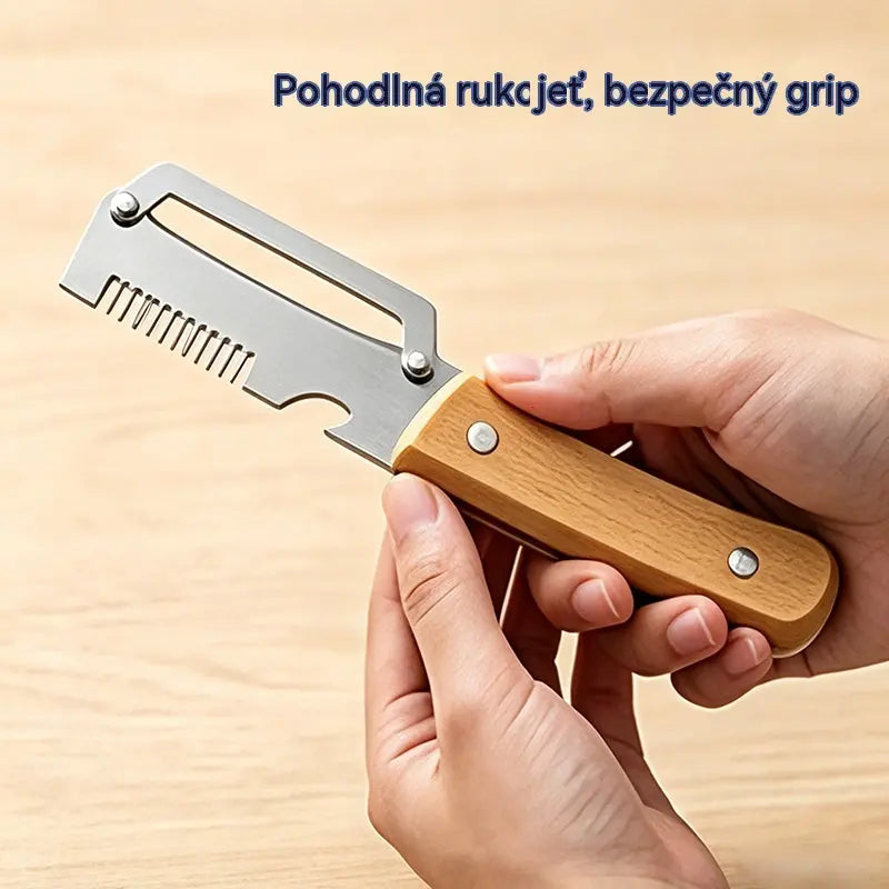 ✅Kupte 1, dostanete 1 zdarma (2 položky) 🧅🔪 Multifunkční kuchyňská škrabka 3 v 1: Loupá, krájí a otevírá lahve! 🔥