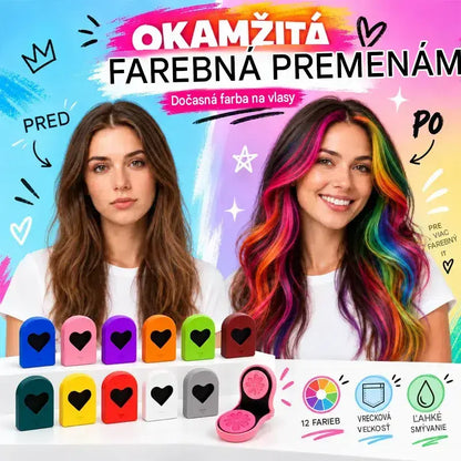 ❤️🌈Kompaktna barva za lase v prahu z 12 odtenki za hitro barvanje