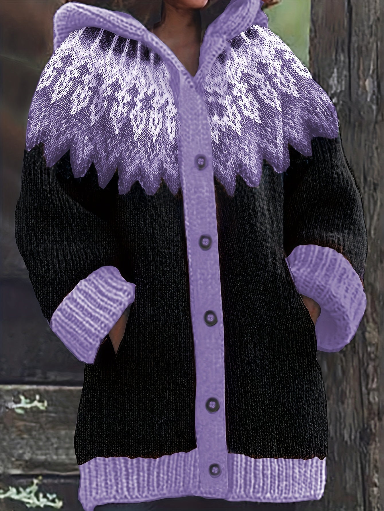 【S~5XL】✨Elegantna šarena jakna s kapuljačom i retro printom