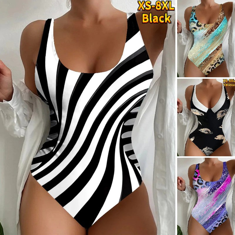🌊🏖️【S-8XL】🏖️ Tvarující jednodílné plavky se širokými ramínky | Dokonalá letní silueta 🤍