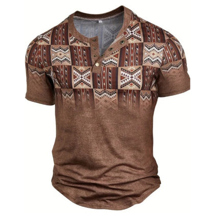 🎁😍【Időben Korlátozott Ajánlat】👔【S-6XL】Férfi Rövid Ujjú Mintás Póló